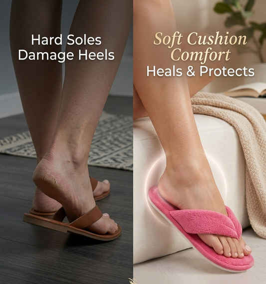 SilkHeal Therapy Slippers : Medicated Heel Care Slippers