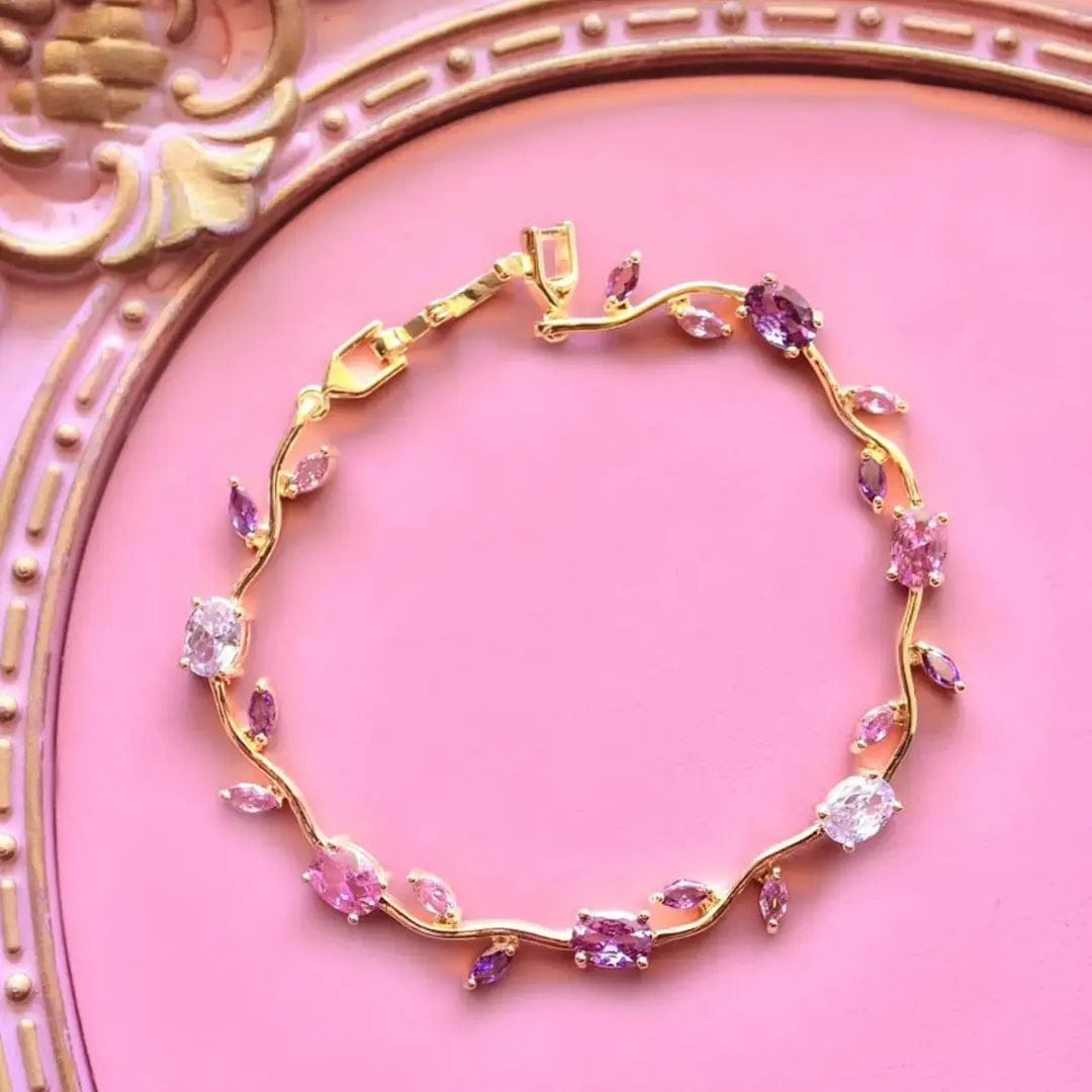 Premium Zirconia Stones Tulip Bracelet for Girls With Free Gift