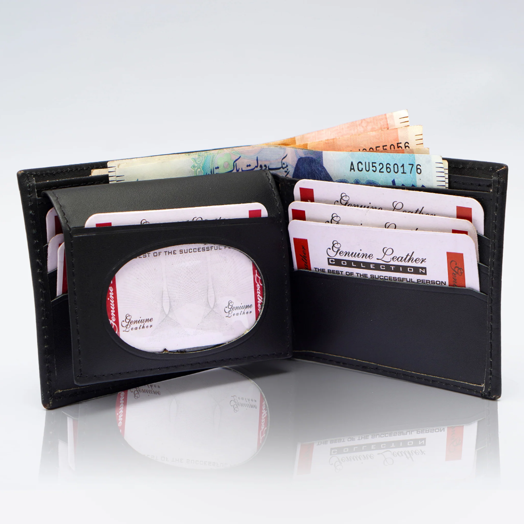 Genuine Cow Leather Wallet For Men : Croc Charm Textured Wallet