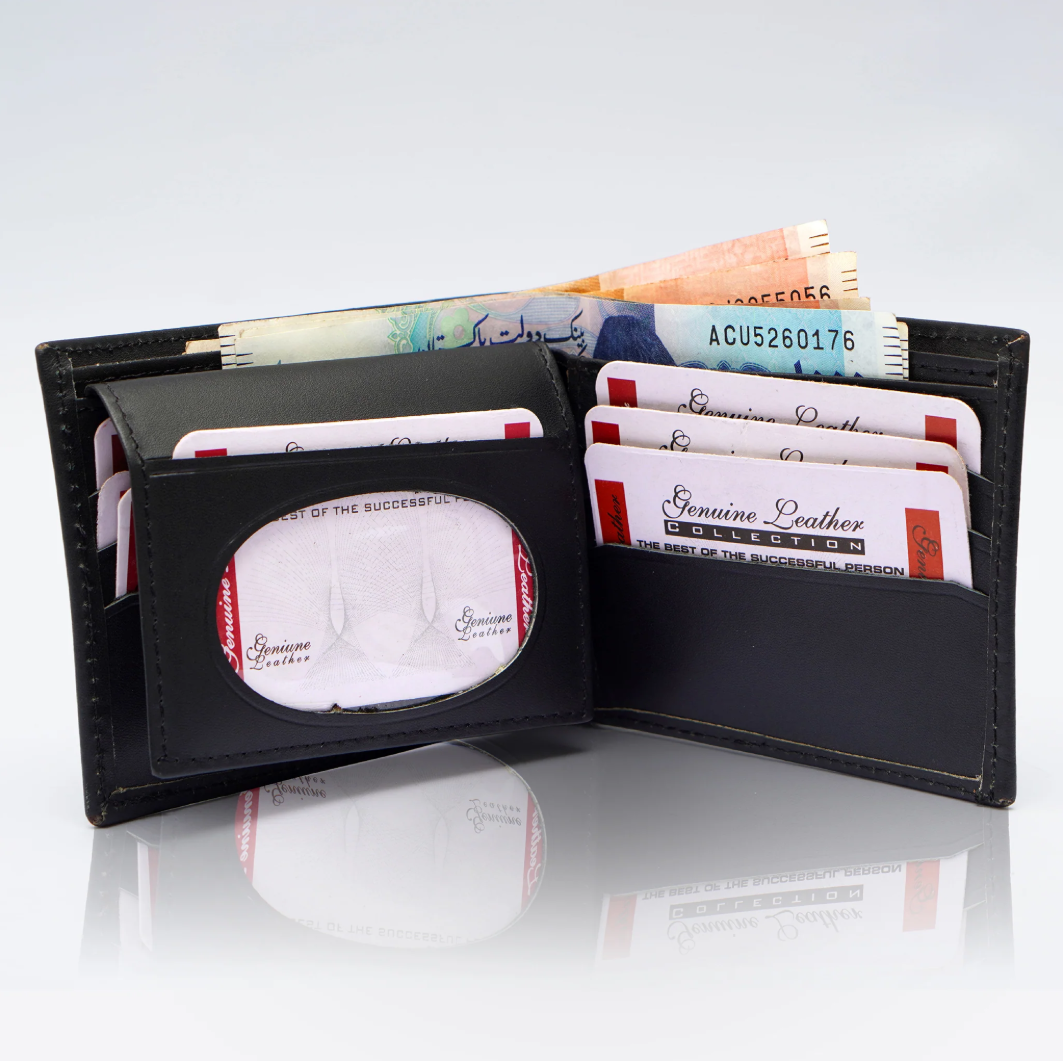 Genuine Cow Leather Wallet For Men : Croc Charm Textured Wallet